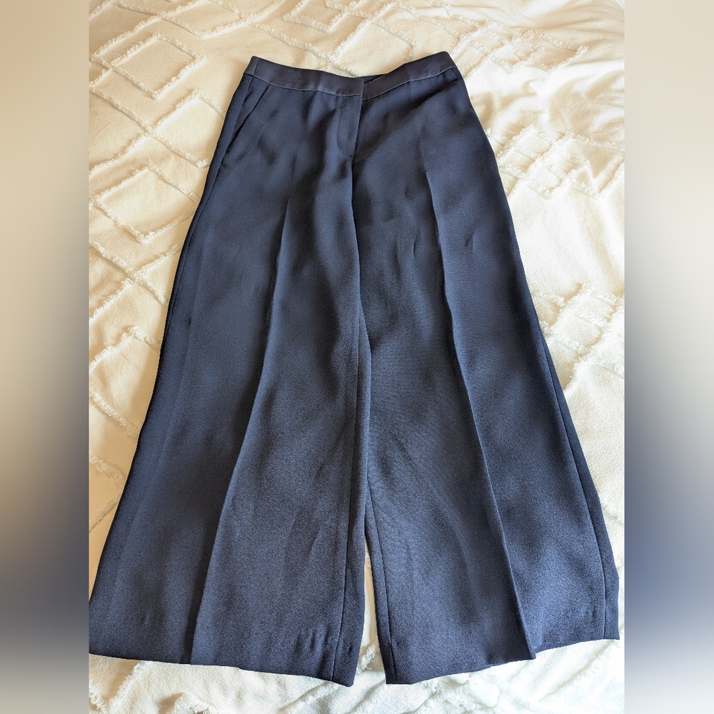 Boden Elegant Navy Wide-Leg Pants